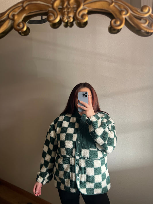 Checkered Sherpa Jacket