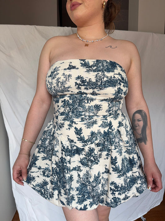 Bubble Hem Mini Dress