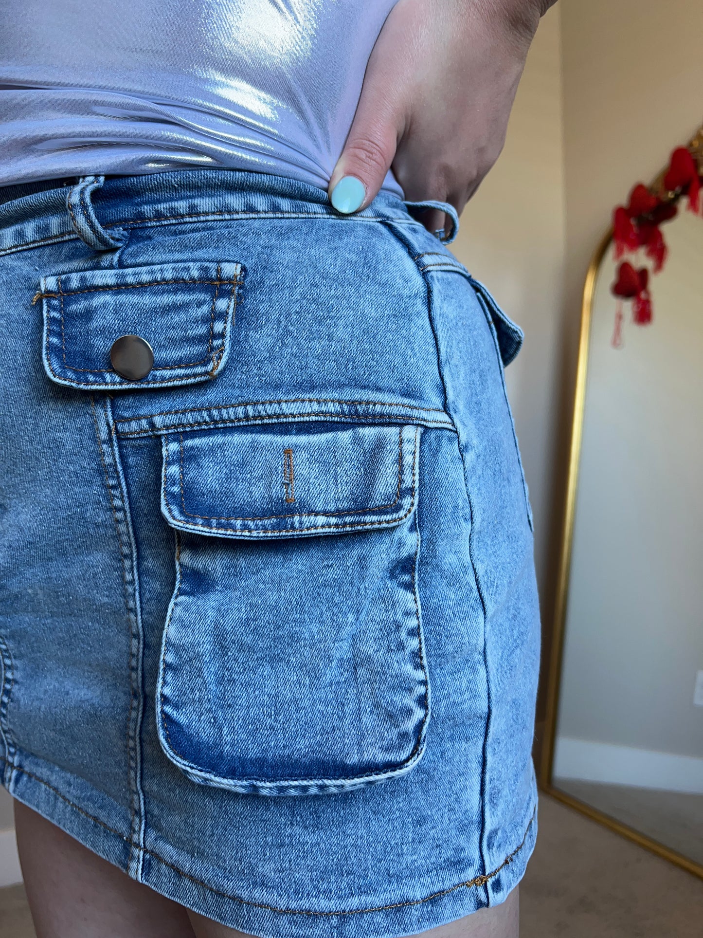 Denim Mini Skirt