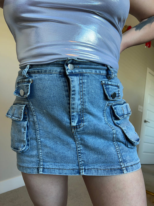 Denim Mini Skirt