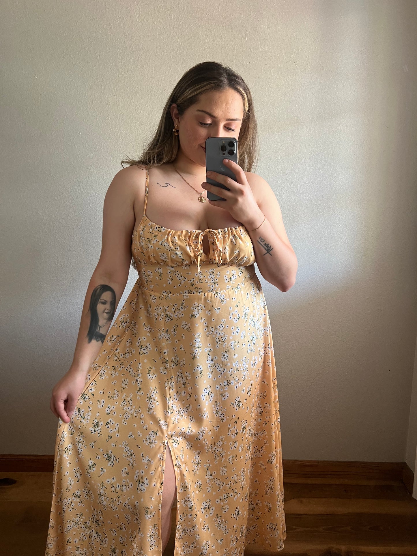 Yellow Floral Dress