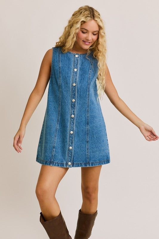 Denim Button up Dress