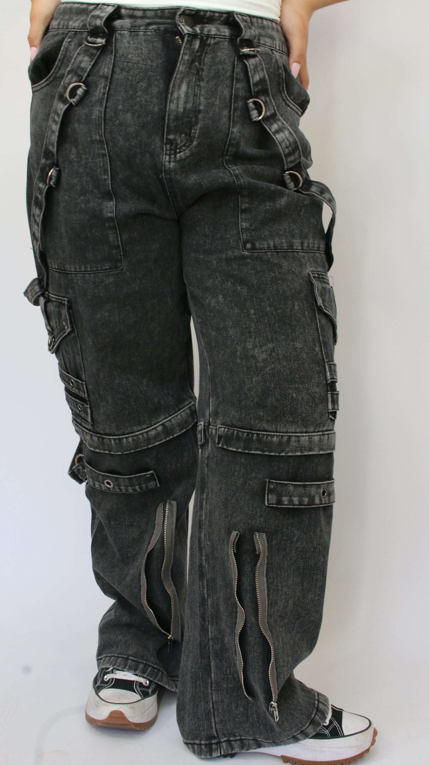 Denim Cargo Pants