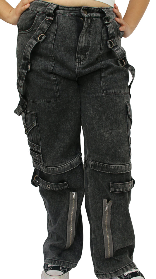 Denim Cargo Pants